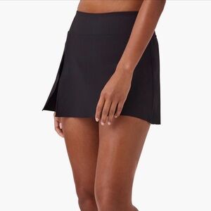 SPANX Get Moving Contour Ribbed Black Skort